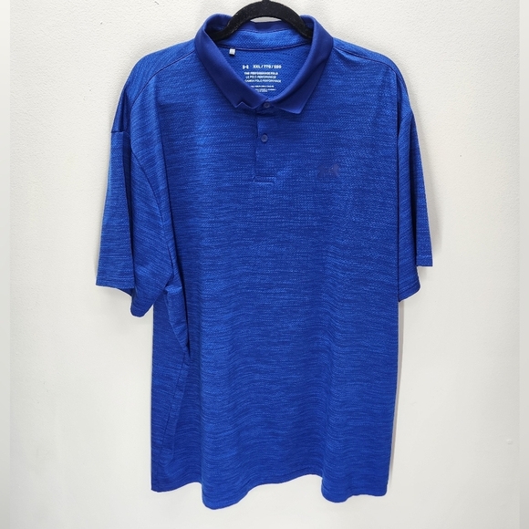 Under Armour Other - Under Armour The Performance Polo Short Sleeve Shirt Mens XXL Blue Loose